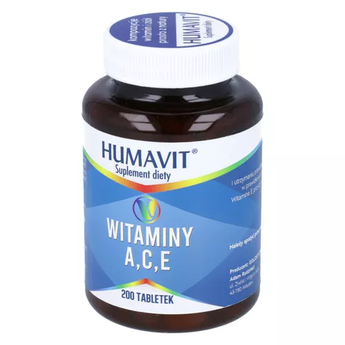 Humavit, Witaminy A,C,E, 200 tabletek