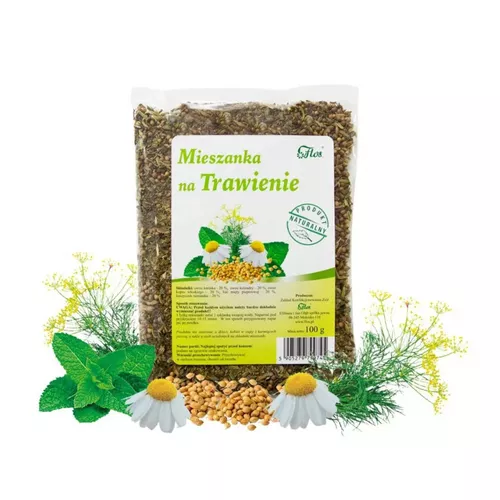 Flos - Mieszanka na Trawienie, zmniejszenie uczucia pełności w żołądku, 100 g