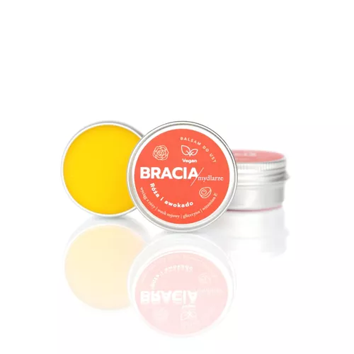Bracia Mydlarze - balsam do ust Róża i Avocado, 15 g