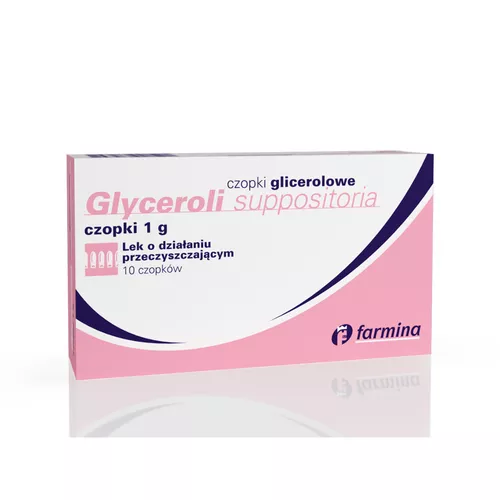 Czopki glicerolowe - produkt leczniczy o działaniu przeczyszczającym, 10 sztuk