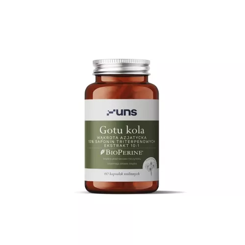 UNS, Gotu Kola + Bioperine, 60 kapsułek