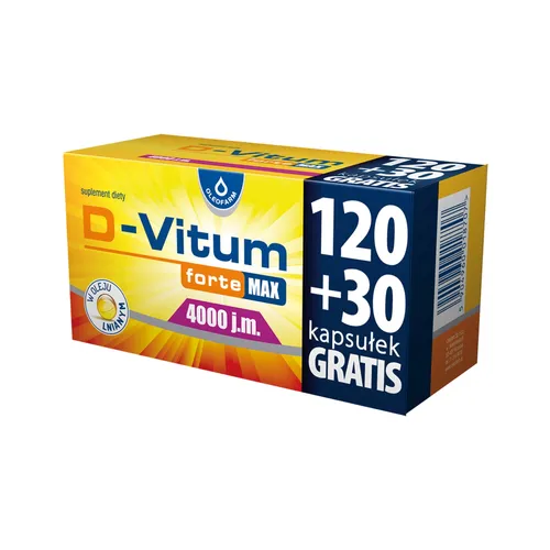 D-Vitum Forte Max 4000 j.m., 150 kapsułek