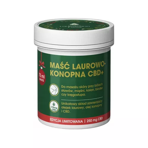 LauroCann - maść konopna 20% z CBD i olejem laurowym, 250 ml
