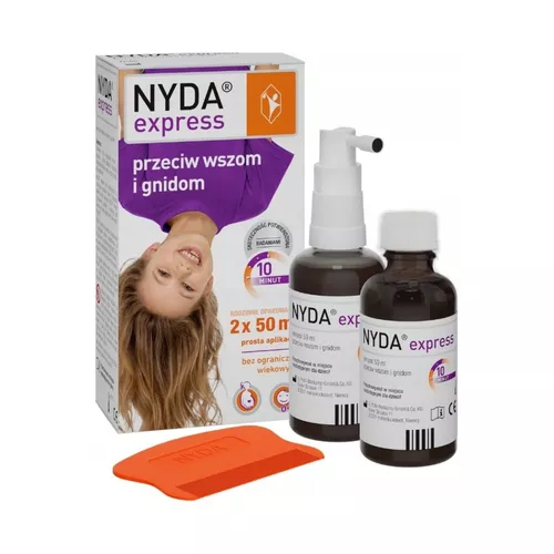 NYDA Express - aerozol przeciw wszom i gnidom, 2 x 50 ml