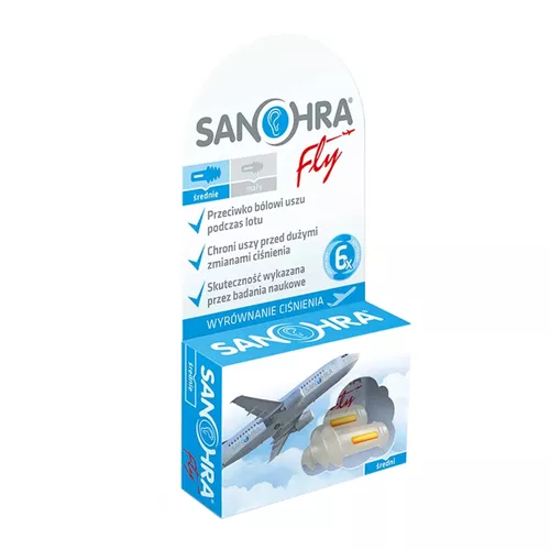 Sanohra Fly - zatyczki do uszu dla dorosłych, 1 para