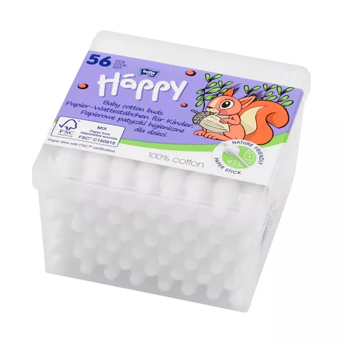 Bella Baby Happy - patyczki higieniczne dla dzieci, 56 sztuk