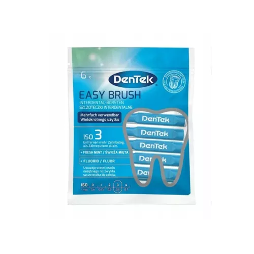 Dentek Easy Brush, szczoteczki interdertalne, rozmiar 3, 6 sztuk