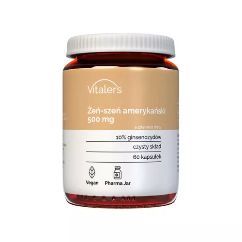 Vitaler's Żeń-szeń amerykański 500 mg, 60 kapsułek
