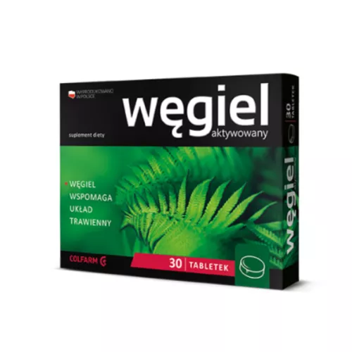Colfarm węgiel aktywowany, 30 tabletek