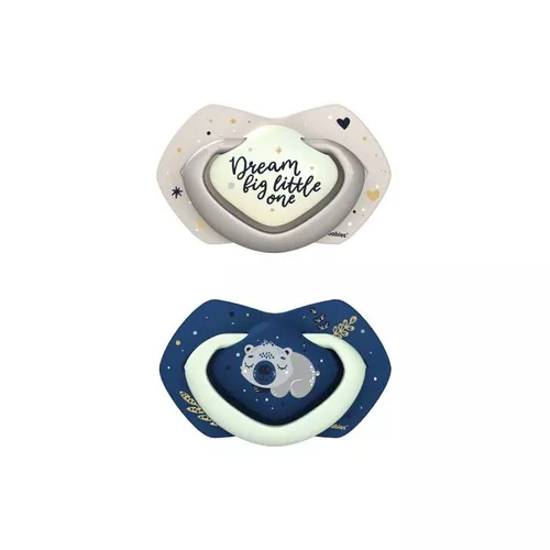 Canpol babies - smoczek silikonowy 6-18m, symetryczny Sleepy Koala Boy 22/659, 2 sztuki