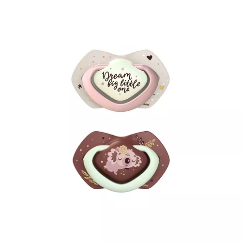 Canpol babies - smoczek silikonowy 6-18m, symetryczny Sleepy Koala Girl 22/659, 2 sztuki