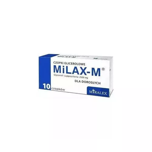 MiLAX-M - czopki glicerolowe 2,5 g, 10 sztuk