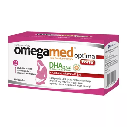 Omegamed Optima Forte, dla kobiet w ciąży, dla matek karmiących, 60 kapsułek
