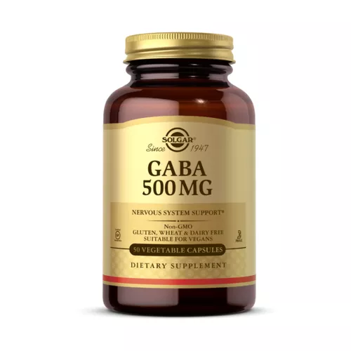 Solgar Gaba 500 mg, 50 kapsułek