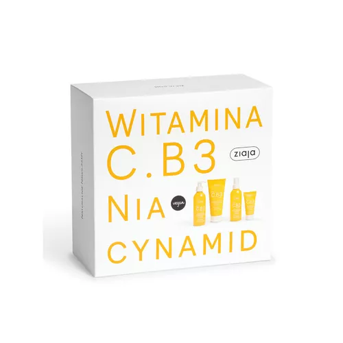 Ziaja Witamina C.B3 Niacynamid - krem (50 ml) + balsam (200 ml) + tonik (190 ml) + żel oczyszczający (190 ml), 1 zestaw