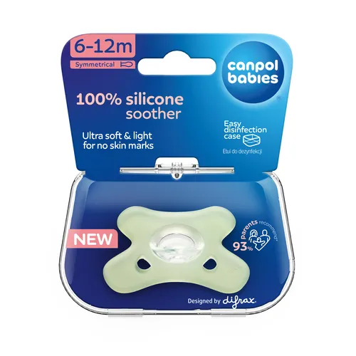Canpol babies - smoczek 100% silikonowy symetryczny 6-12m, 1 sztuka