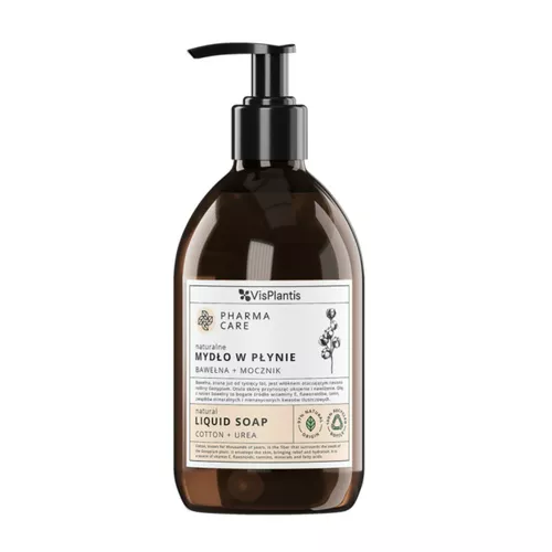 Vis Plantis Pharma Care - naturalne mydło w płynie, bawełna i mocznik, 500 ml