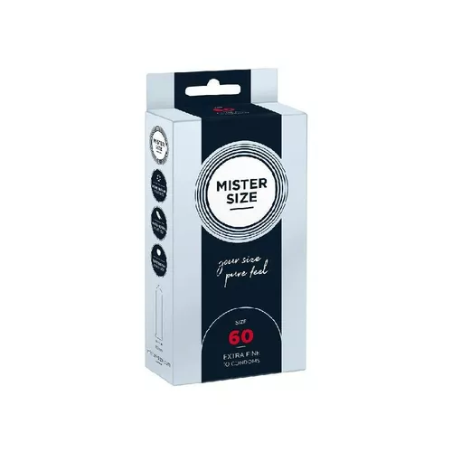 Mister Size - prezerwatywy dopasowane do rozmiaru 60 mm, 10 sztuk