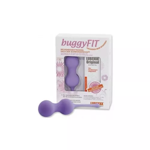 LUBEXXX buggyFIT zestaw do ćwiczeń mięśni dna miednicy - ciężarek dopochwowy 58 g + żel nawilżający 50 ml