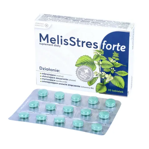Zdrowe Korzyści MelisStress Forte, 30 tabletek