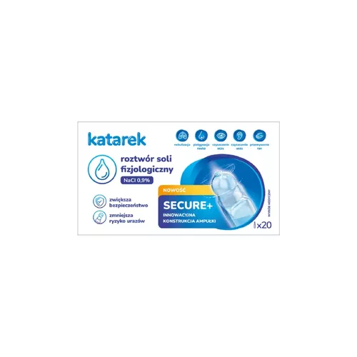 Helpmedi - Katarek Secure+, fizjologiczny roztwór soli NaCl 0,9%, 20 sztuk