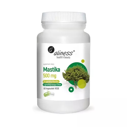 Aliness, Mastika Pistacia, 500 mg, 60 kapsułek