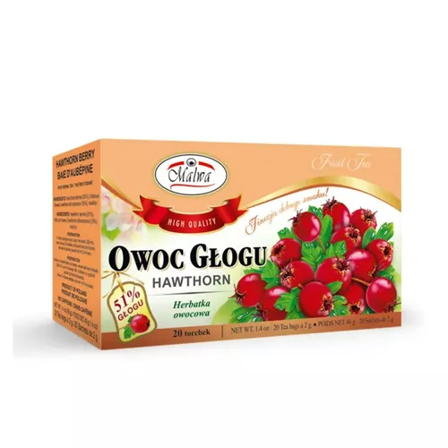 Malwa - Herbata Owoc Głogu, 20 saszetek