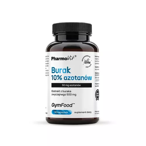 PharmoVit GymFood, Burak 10% azotanów, 90 kapsułek