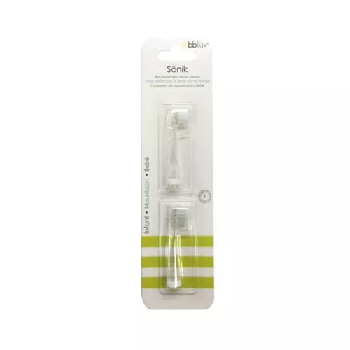 bbluv - Wymienne końcówki do szczoteczki sonicznej Sönik 0-18m, 2 sztuki