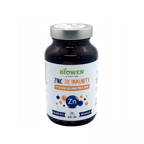 Biowen Cynk Zinc 3X Immunity, 100 kapsułek
