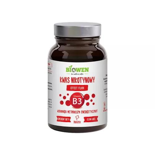 Biowen Kwas nikotynowy, Witamina B3, 120 g