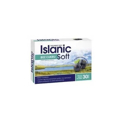 Islanic Soft, smak porzeczkowy, 30 pastylek do ssania