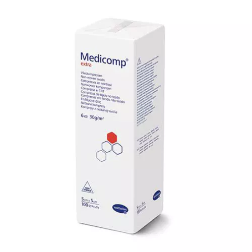 Medicomp Extra - kompresy niejałowe (5 x 5 cm), 100 sztuk