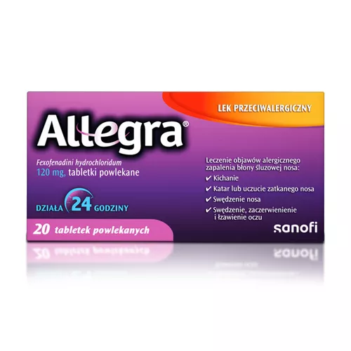 Allegra 120 mg, 20 tabletek