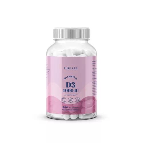 Aura Herbals, Pure Lab Witamina D3 4000 IU, 240 kapsułek
