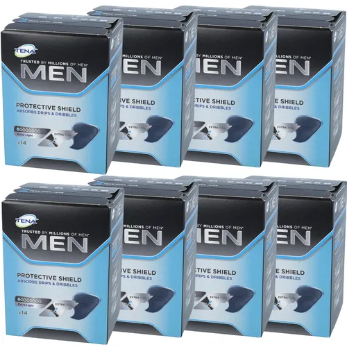 ZESTAW: 8 x TENA Men Active Fit Extra Light - wkłady anatomiczne dla mężczyzn, 14 sztuk