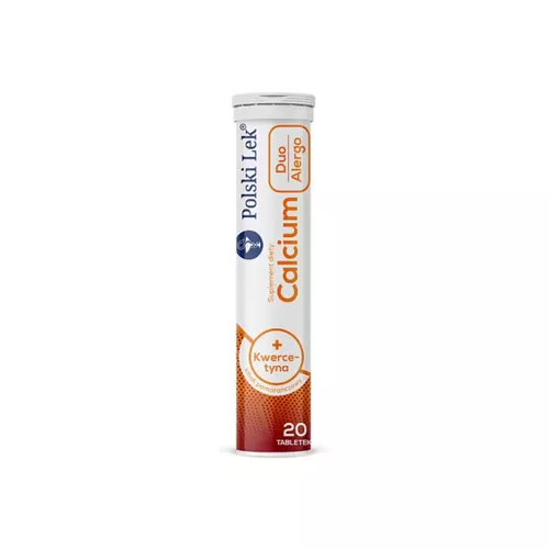 Calcium + Kwercetyna DUO Alergo, smak pomarańczowy, 20 tabletek musujących