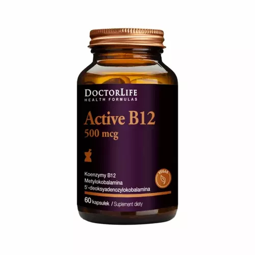 Doctor Life Active B12 500 mcg, 60 kapsułek