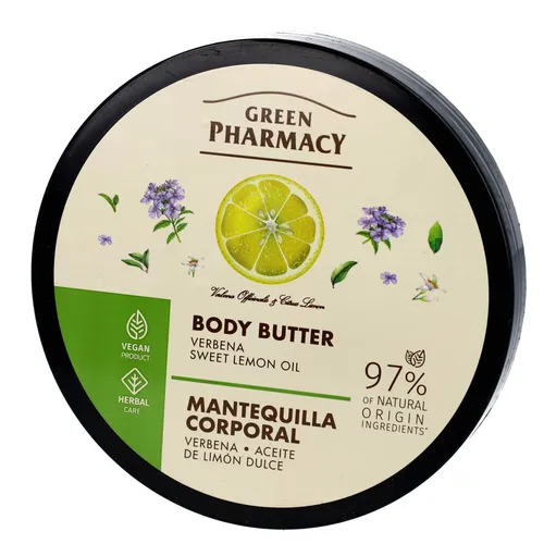 Green Pharmacy - Masło do ciała, werbena i olejek ze słodkiej cytryny, 200 ml