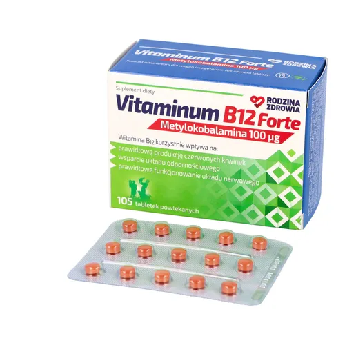 Rodzina Zdrowia, Vitaminum B12 Forte, 105 tabletek