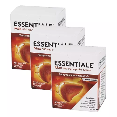 ZESTAW: 3 x Essentiale Max 600 mg, 30 kapsułek