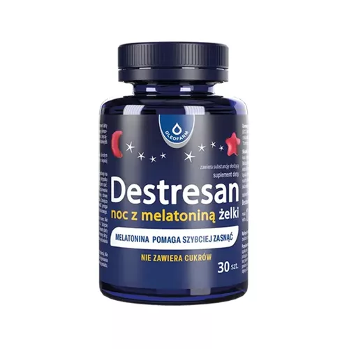 Destresan noc z melatoniną, smak wiśniowy, 30 żelek
