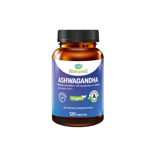 Naturell, Ashwagandha, 120 tabletek