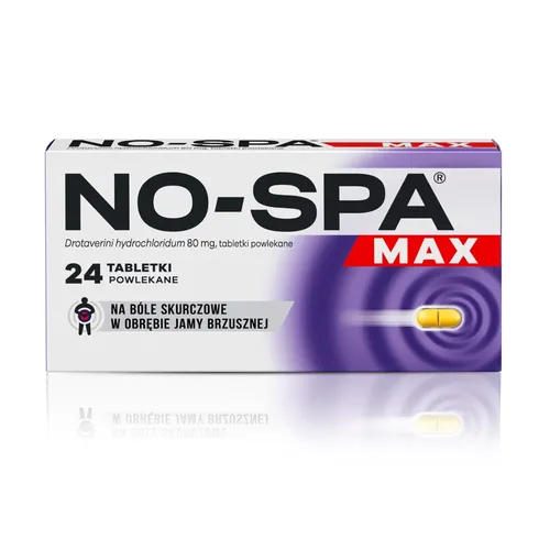 No-Spa Max, 80 mg, tabletki powlekane, 24 tabletki