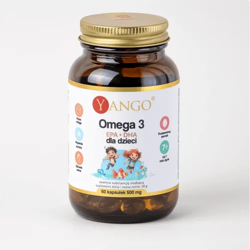 Yango Omega 3 EPA+DHA dla dzieci, 60 kapsułek