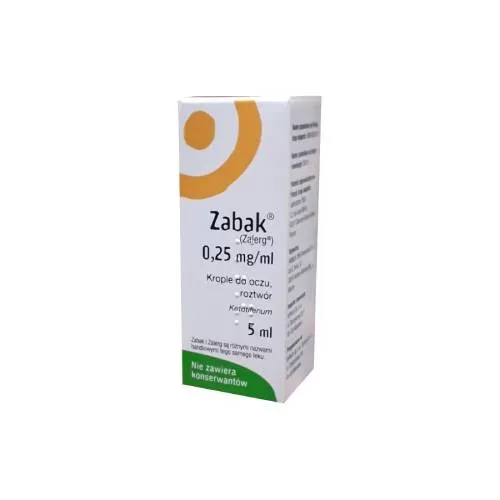 Zabak 0,25 mg/ml, krople do oczu, 5 ml (import równoległy)