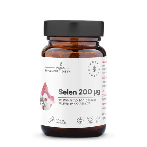 Aura Herbals, Selen 200 µg, 60 kapsułek