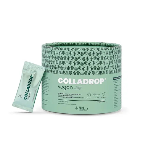 Aura Herbals Colladrop Vegan, Collagen Vooster Vollagen 2000 mg, 30 saszetek