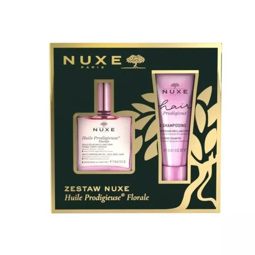 Nuxe - Huile Prodigieuse Florale Suchy olejek + Hair Prodigieux Szampon wygładzający, 1 zestaw