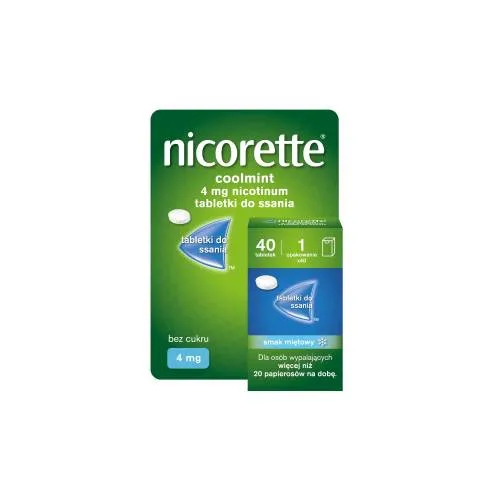 Nicorette Coolmint 4 mg, 40 tabletek do ssania